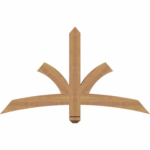 Ekena Millwork Davenport Timber Gable Bracket, Western Red Cedar, 48"W x 28"H x 3 1/2"D x 3 1/2"F, 14/12 Pitch GBW048X28X0404DAV00SWR - main